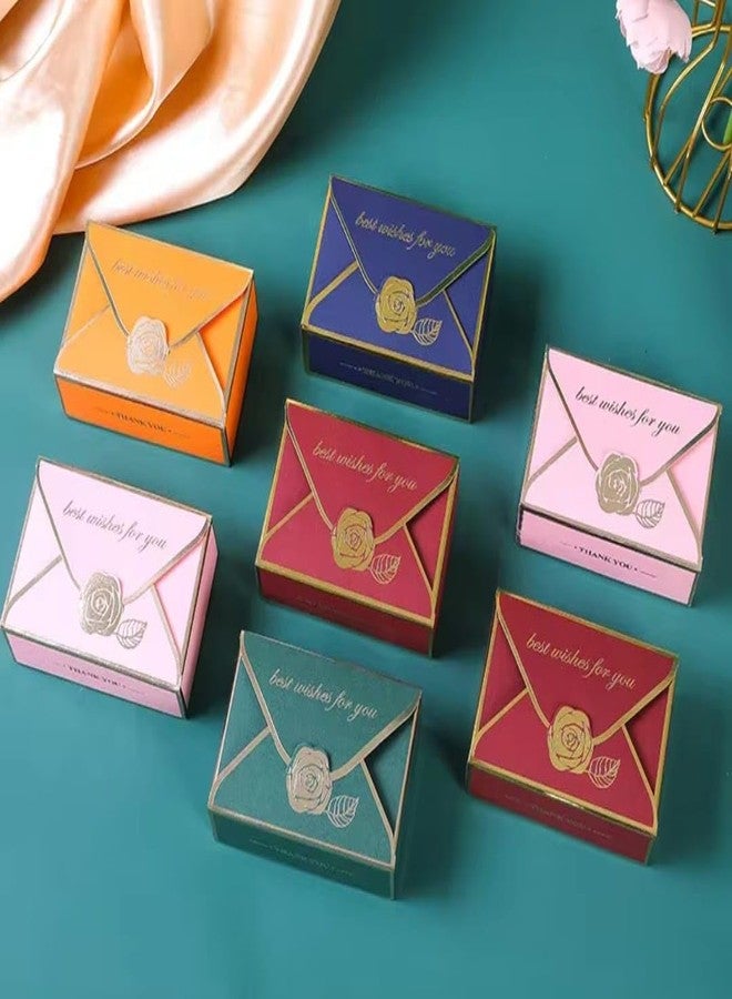 VRB Dec علب هدايا VRB Dec مكونة من 10 قطع للتغليف/علب هدايا للتقديم، علب هدايا فارغة، علب هدايا للتقديم، هدايا للتوزيع، شوكولاتة، فواكه مجففة، هدايا زفاف ومناسبات دينية. (10 قطع - ألوان متنوعة) - Image 3